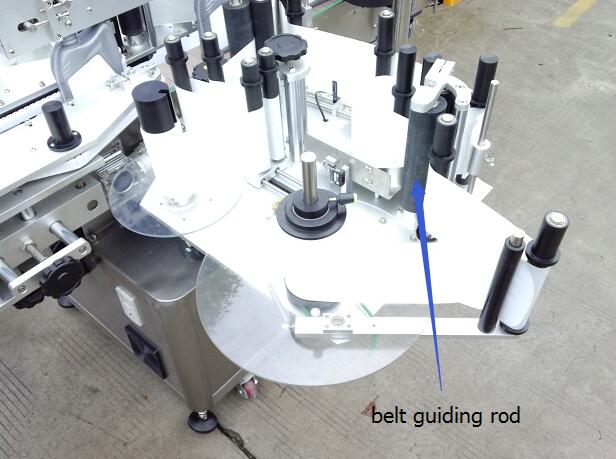 Gwrthwynebu canfod peiriant labelu sticer ochr dwbl awtomatig hud gyda throfwrdd