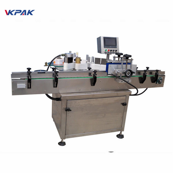 SUS304 Peiriant Labelu Botel Rownd Awtomatig Modur Servo Rheoli PLC